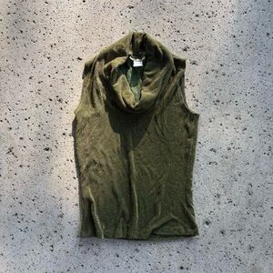 Elegant Olive Green Sleeveless Top